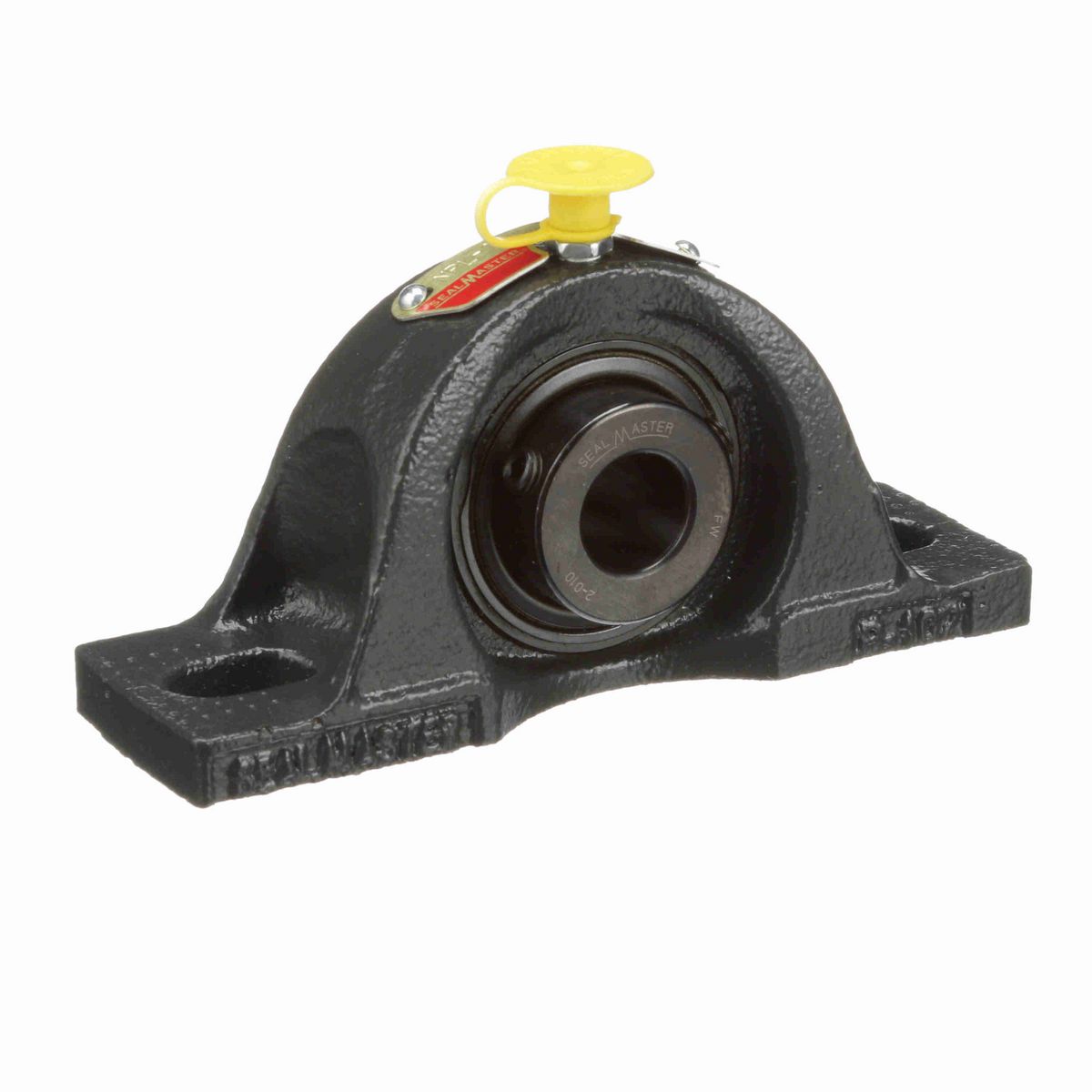 Sealmaster Mounted Cast Iron Two Bolt Low Base Pillow Block Ball Bearing - 52100 Bearing Steel, Black Oxided - Setscrew Lock - NPL-10