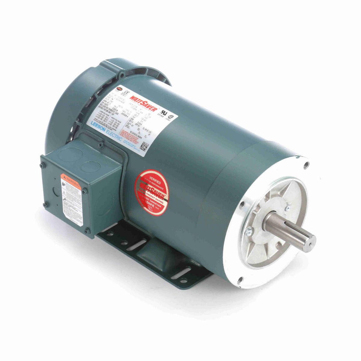 LEESON General Purpose Motor, 3 HP, 3 Ph, 60 Hz, 230/460 V, 3600 RPM, 145TC Frame, TEFC - 121929.00