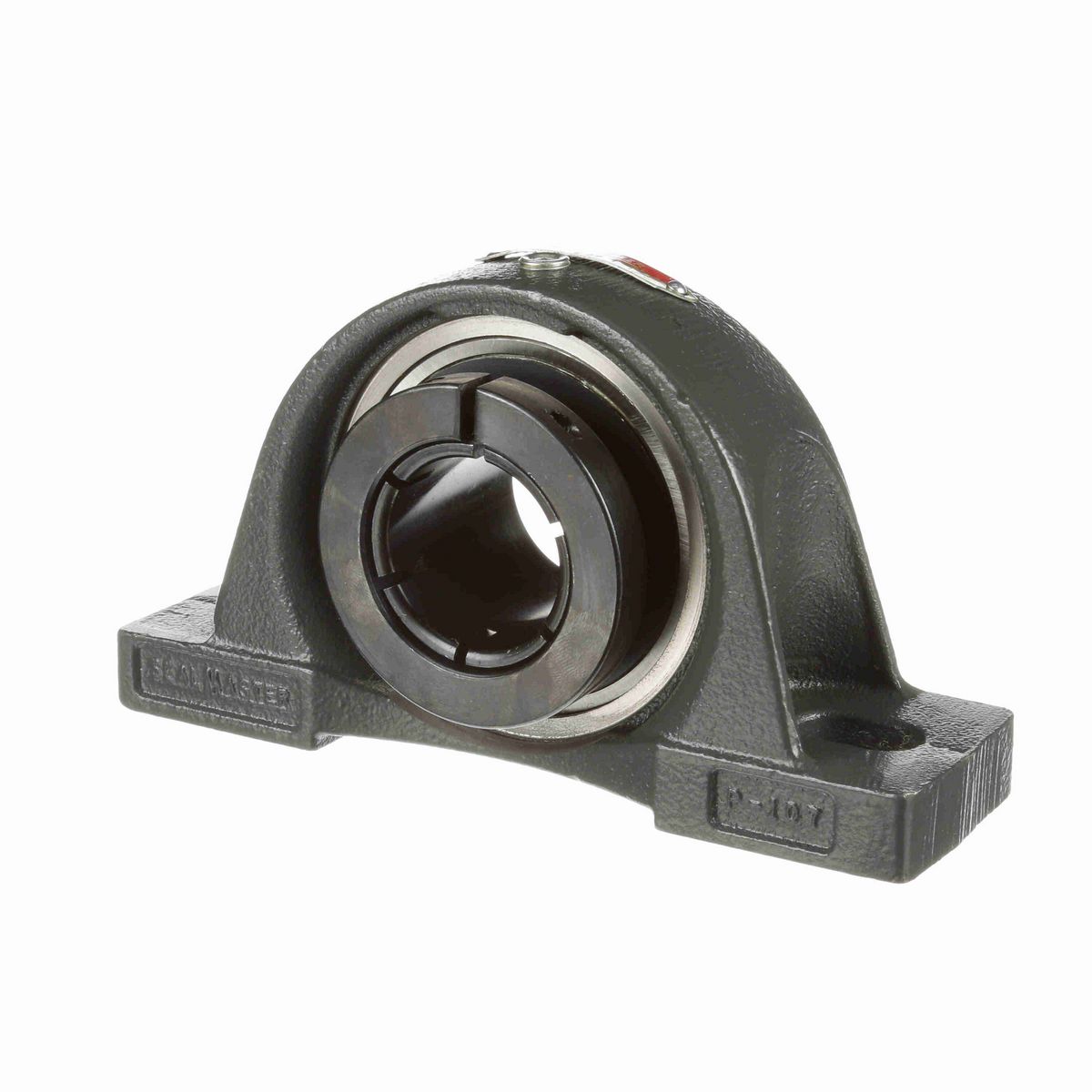 Sealmaster Mounted Cast Iron Two Bolt Pillow Block Ball Bearing - 52100 Bearing Steel, Black Oxided - Concentric Lock - NPMH-24T