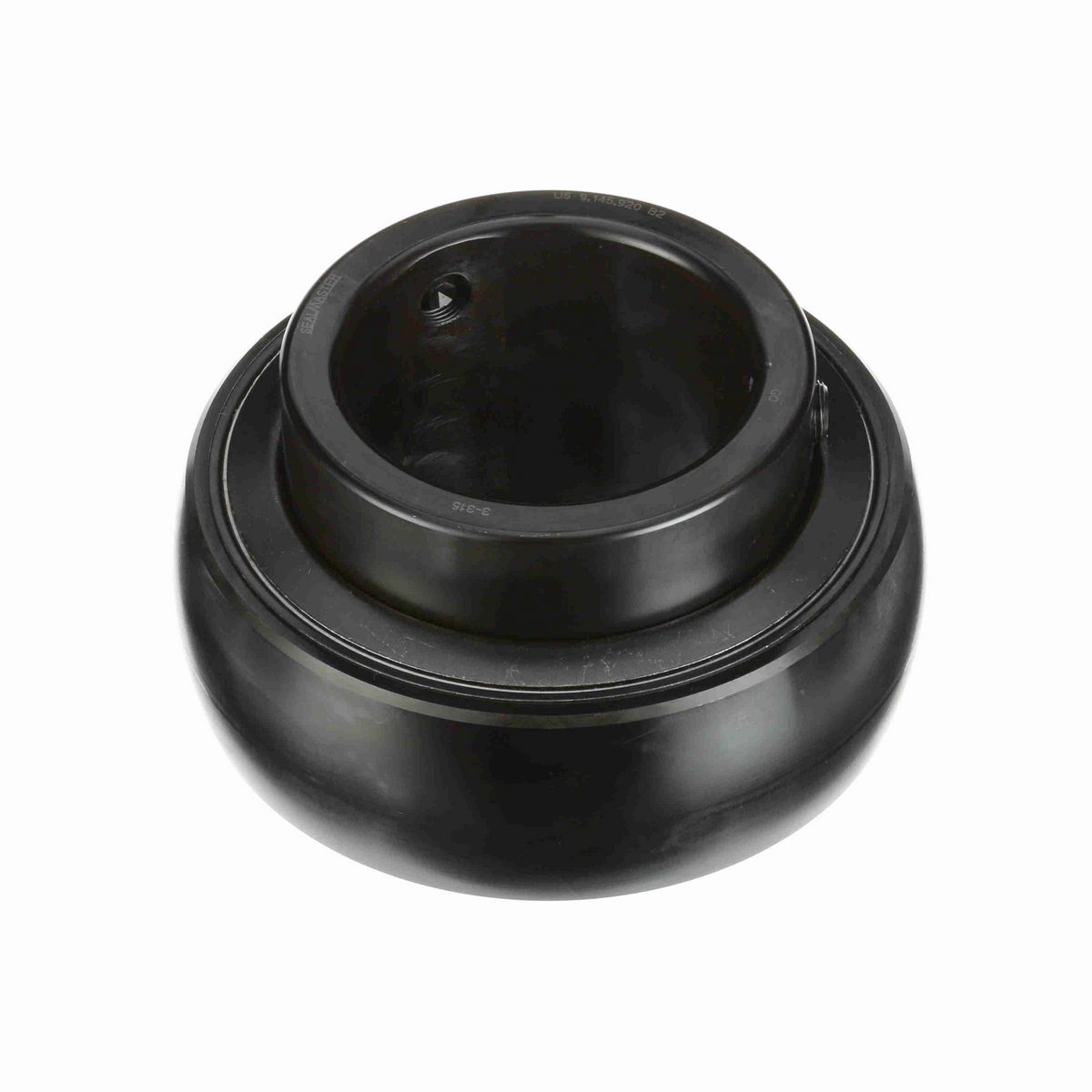 Sealmaster Mounted Insert Only Ball Bearing - 52100 Bearing Steel, Black Oxided - Setscrew Lock - 3-315