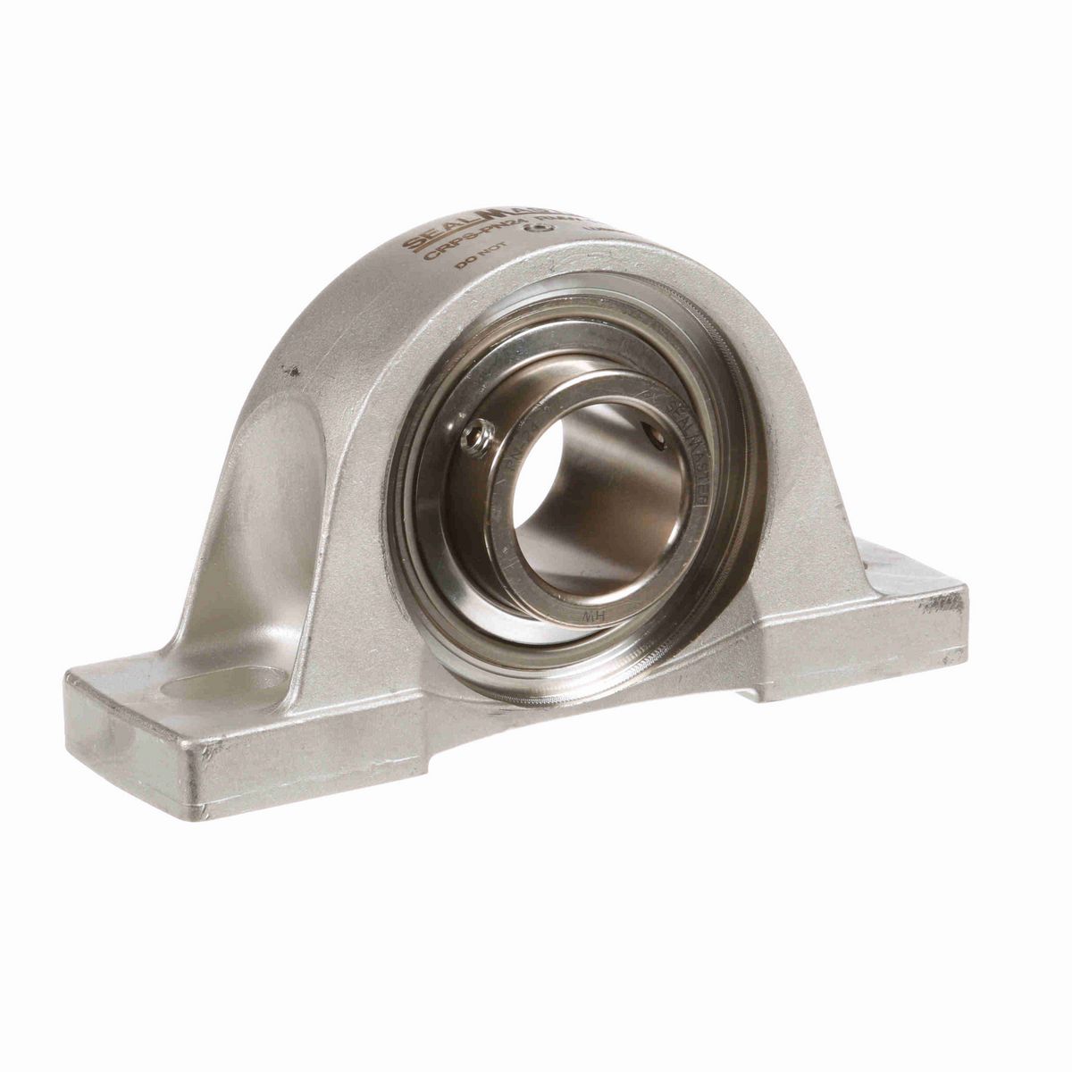 Sealmaster Mounted Stainless Steel Two Bolt Pillow Block Ball Bearing - 52100 Bearing Steel, Phosphorus Nickel Coated - Setscrew Lock - Corrosion Resistant - Reduced Maintenance - Lubed for Life - CRPS-PN24 RMW