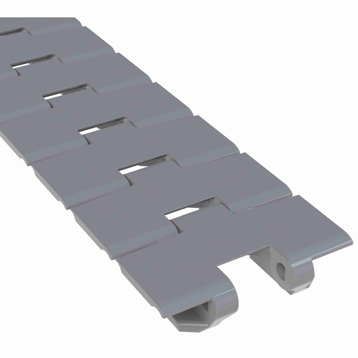 Rexnord 880TAB Side-flexing Solid Top, Material: Silver Platinum Series™ X, Width: 3.25in, Pitch: 1.5in - L0880655403