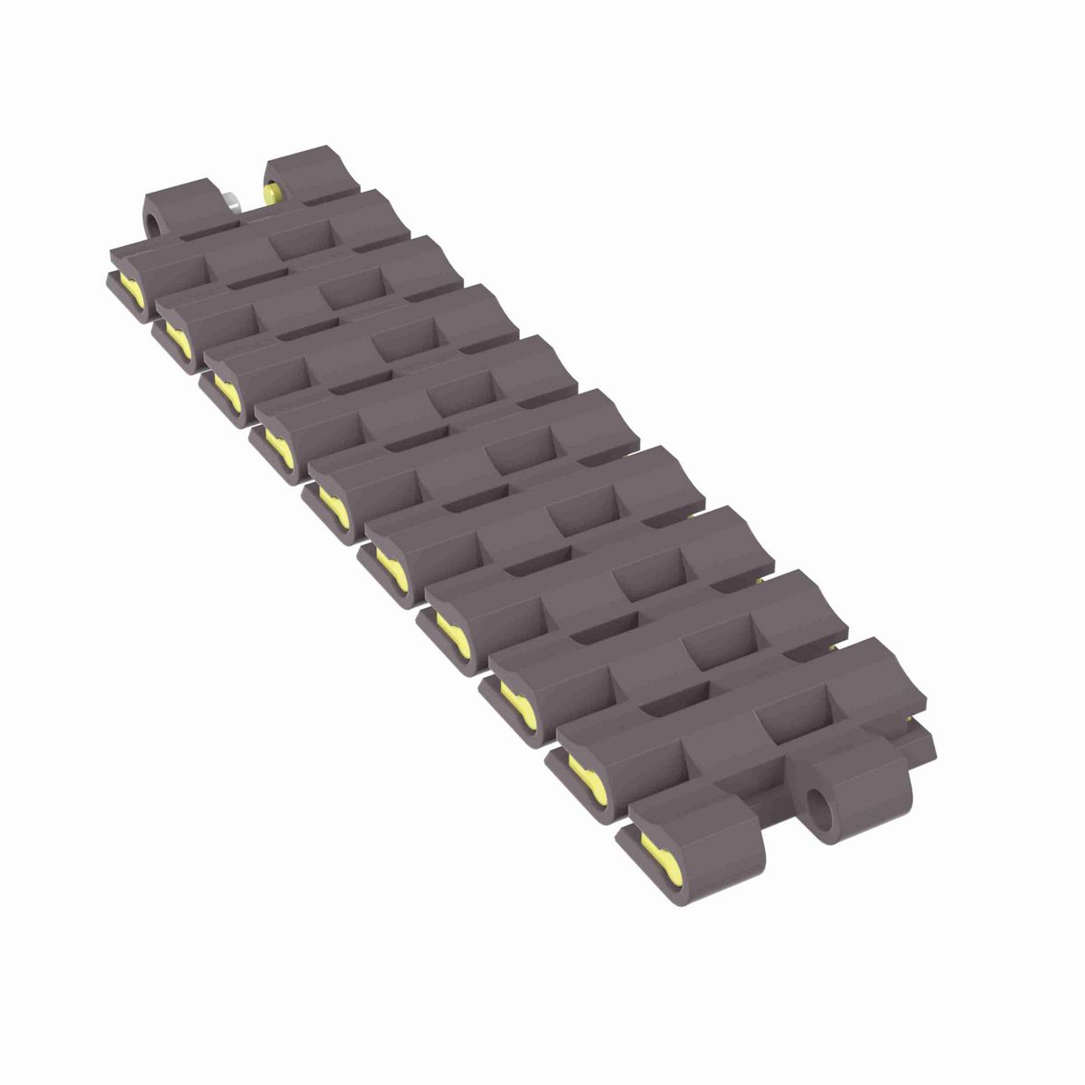 Rexnord 1505 Metric Width Straight Running Solid Top, Material: Brown High Performance, Width: 38mm, Pitch: 15mm - 81441341