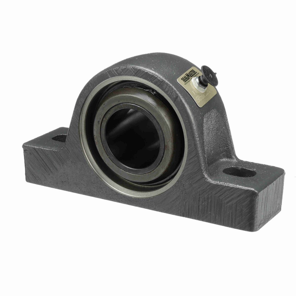 Sealmaster Mounted Cast Iron Two Bolt Pillow Block Spherical Roller - 52100 Bearing Steel, Black Oxided - Collar Mount Lock - USRB5000-115-C