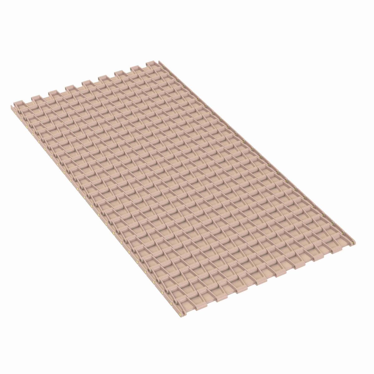 Rexnord 5705 Straight Running Solid Top, Material: Tan Low Friction, Width: 12in, Pitch: 1.5in - LF5705-12