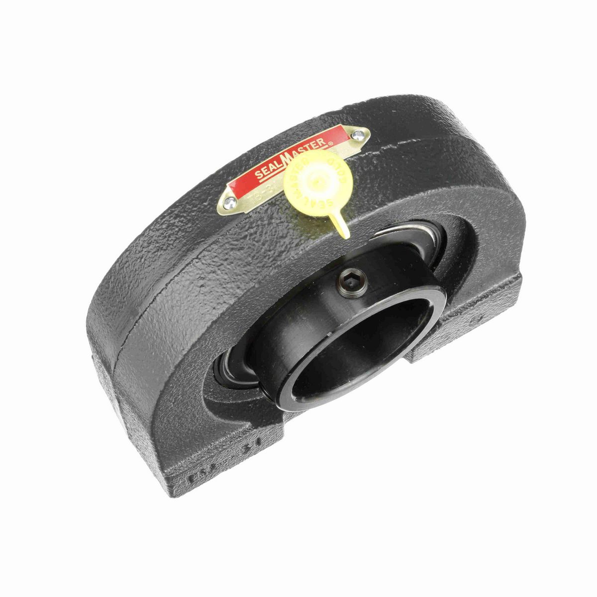 Sealmaster Mounted Cast Iron Tapped Base Pillow Block Ball Bearing - 52100 Bearing Steel, Black Oxided - Setscrew Lock - TB-31