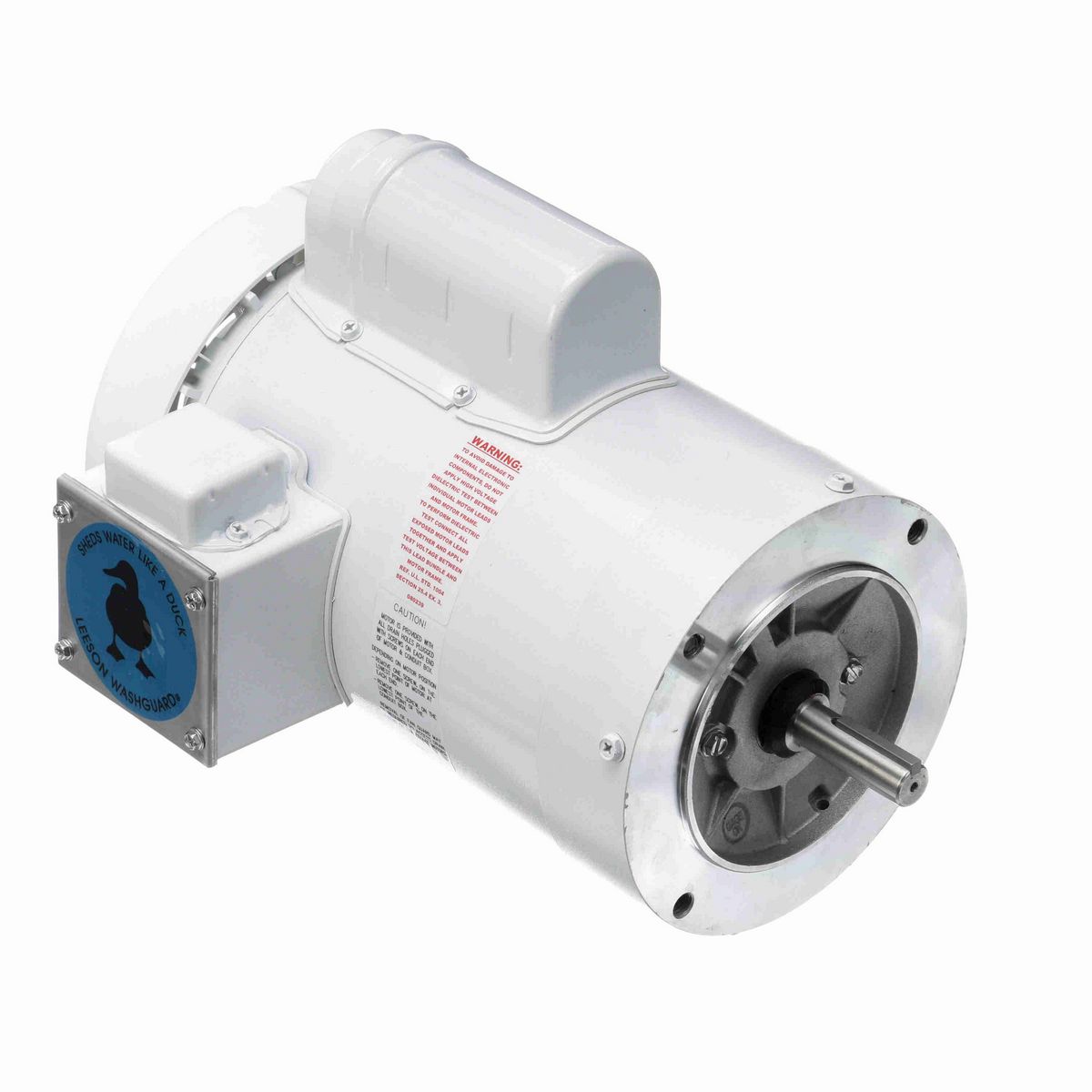 LEESON White Duck™ General Purpose Motor, 1.50 HP, 1 Ph, 60 Hz, 115/230 V, 1800 RPM, 56C Frame, TEFC - 114319.00