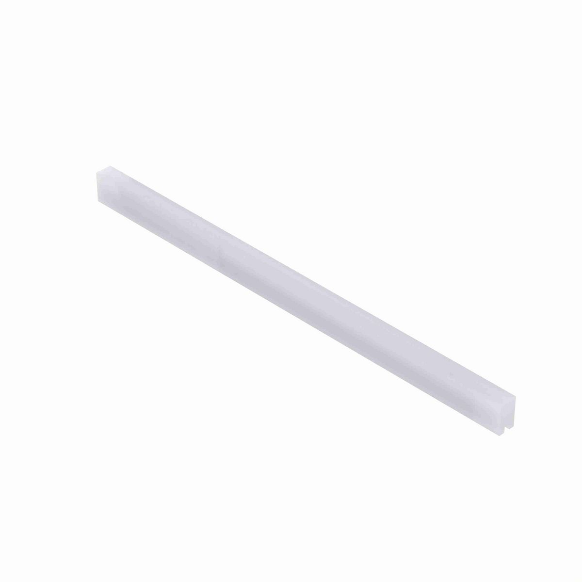 System Plast Bar Cap: 0.43"W X 0.75"H X 1200"L White UHMW-PE - VG-P18HD-100
