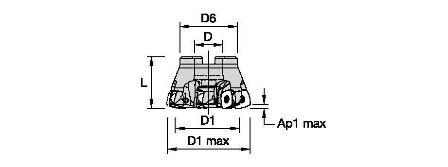 High-Feed copy milling cutter for multiple materials. Kennametal 7792VXE16 Series - Shell Mill - Inch [5667570]
