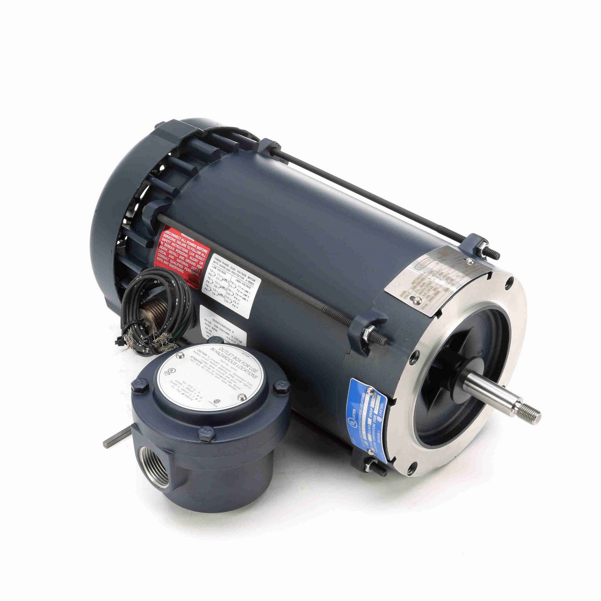 LEESON Explosion Proof Motor, 1.50 & 1 HP, 3 Ph, 60 & 50 Hz, 208-230/460 & 190/380 V, 3600 & 3000 RPM, 56J Frame, EPFC - 119429.00