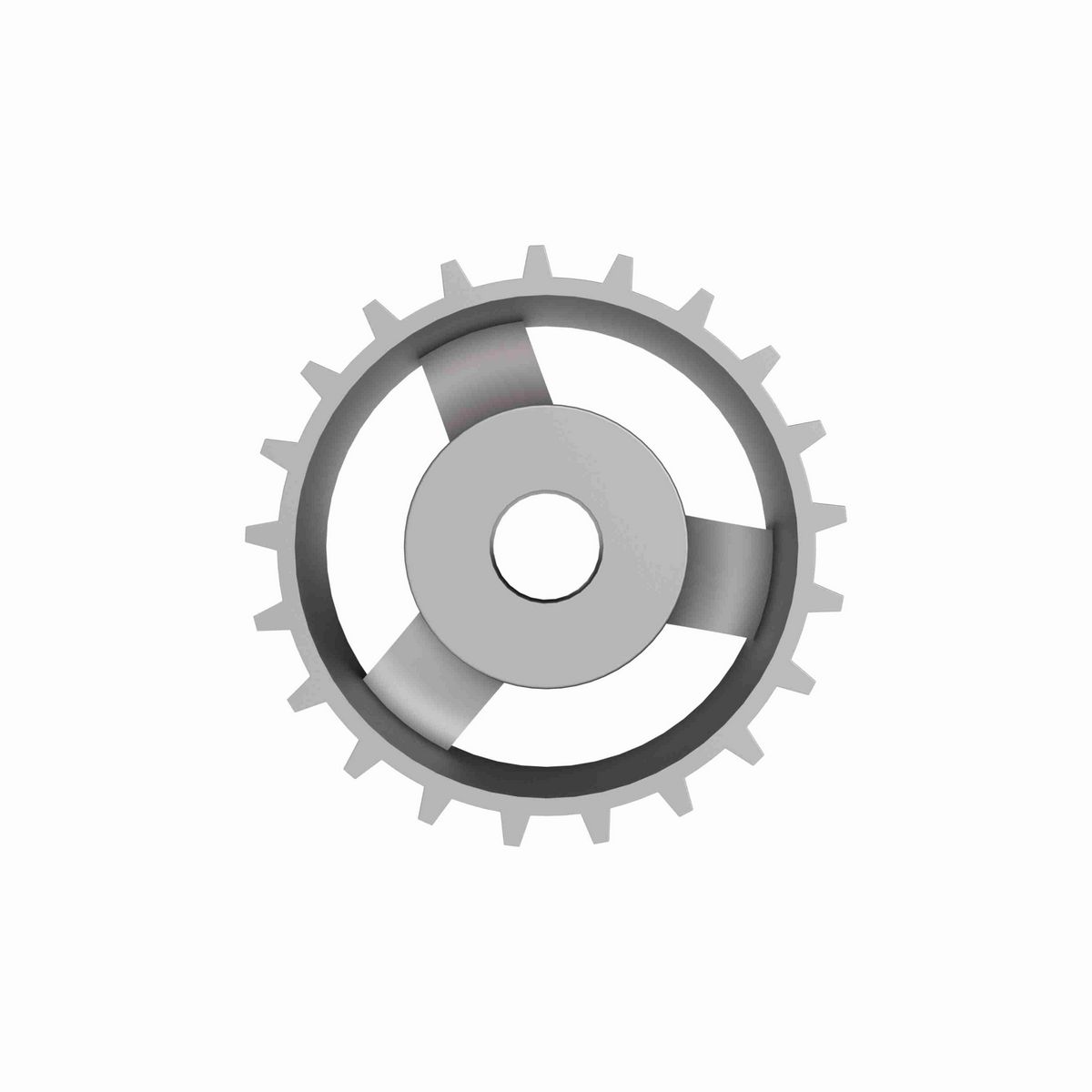 Rexnord 821 Series Solid One Piece Cast Iron Sprocket with 21 Teeth and a 1in Round Rough Stock Bore (RSB) - 401-308-2