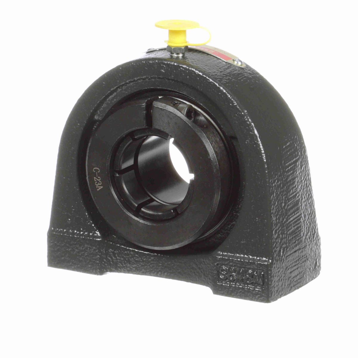Sealmaster Mounted Cast Iron Tapped Base Pillow Block Ball Bearing - 52100 Bearing Steel, Black Oxided - Concentric Lock - TB-20T
