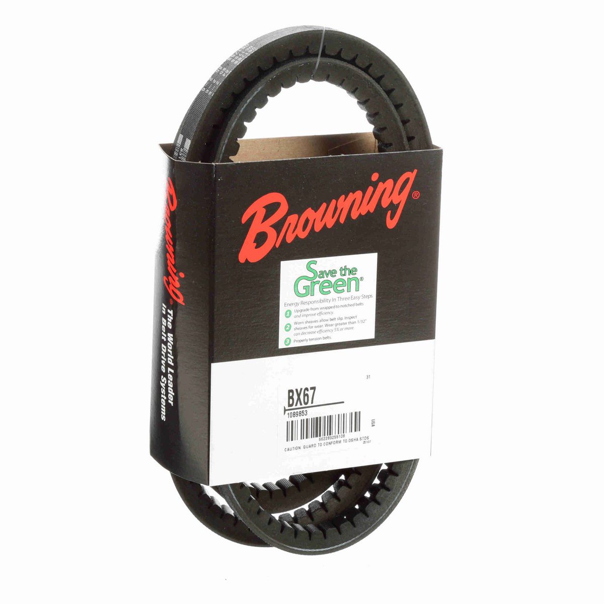Browning EPDM Notched Belt 98% Efficient - BX67