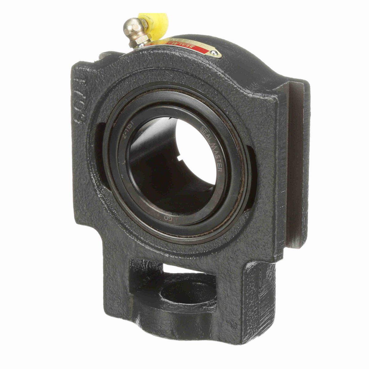 Sealmaster Mounted Cast Iron Wide Slot Take Up Ball Bearing - 52100 Bearing Steel, Black Oxided - Concentric Lock - ST-31T