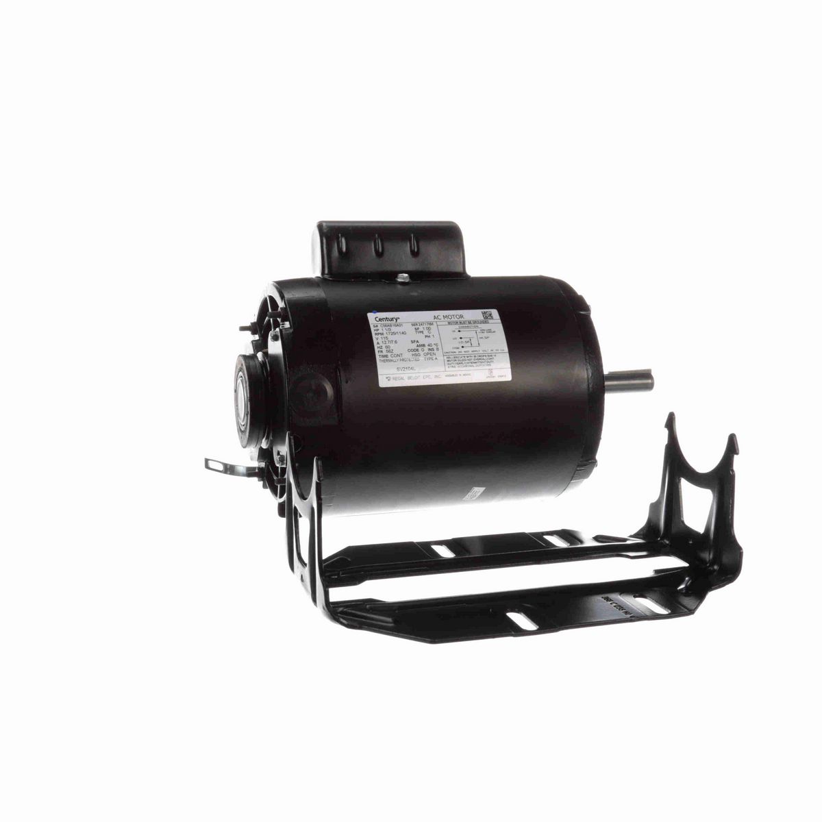 Century Refrigeration Motor, 1 1/3 HP, 1 Ph, 60 Hz, 115 V, 1800 RPM, 56Z Frame, OPEN - SV2104L