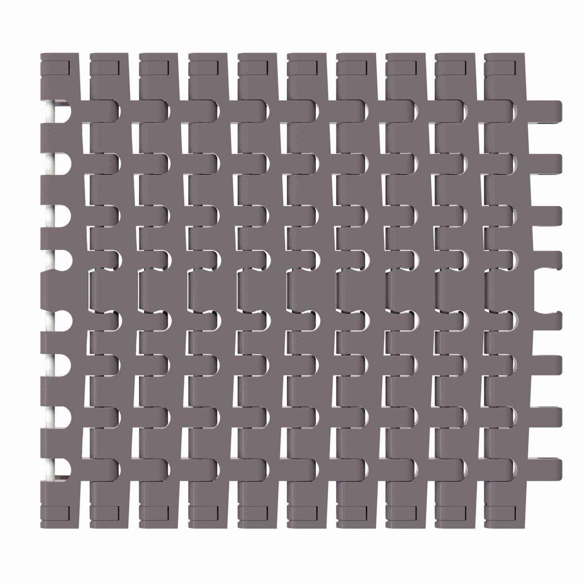 Rexnord 7956TAB Side-flexing Flush Grid, Material: Brown High Performance, Width: 12in, Pitch: 1.25in - 81450611