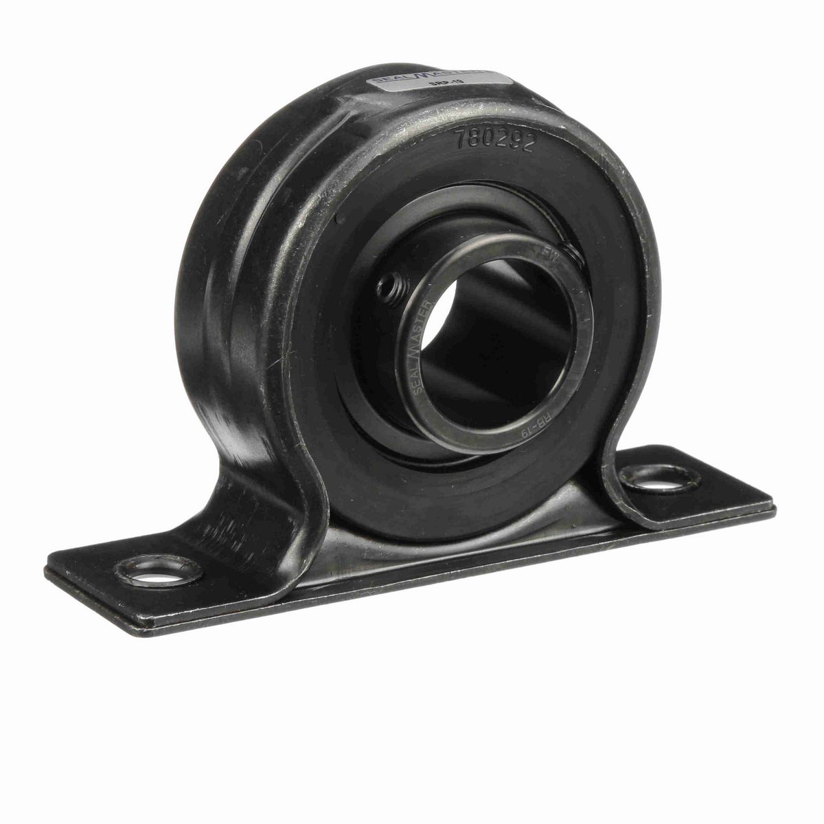 Sealmaster Mounted Stamped Steel Two Bolt Pillow Block Ball Bearing - 52100 Bearing Steel, Black Oxided - Setscrew Lock - SRP-19