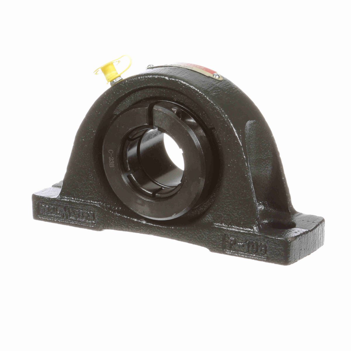 Sealmaster Mounted Cast Iron Two Bolt Pillow Block Ball Bearing - 52100 Bearing Steel, Black Oxided - Lock - S-5205-M23