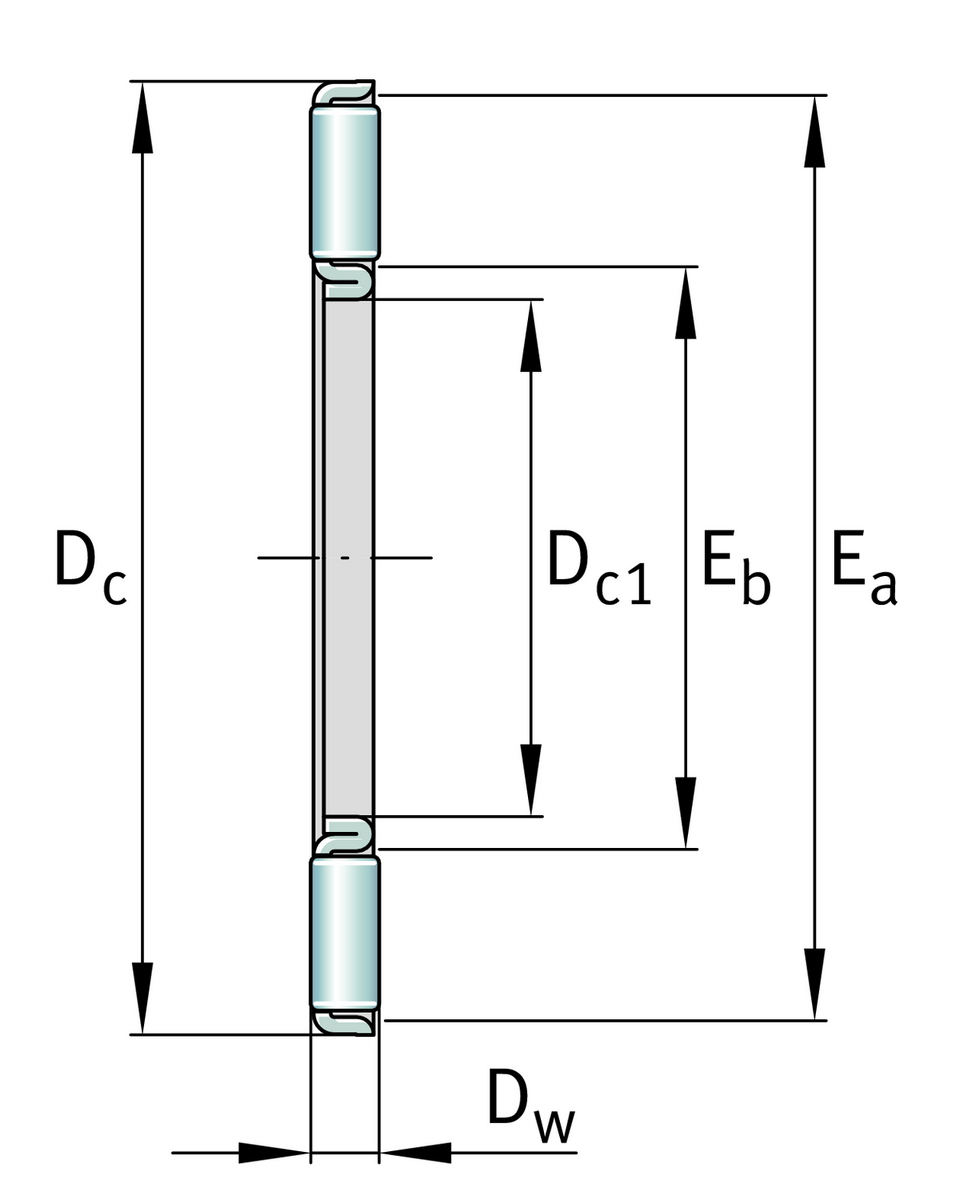 Упорный игольчатый подшипник без колец INA AXK2542-A