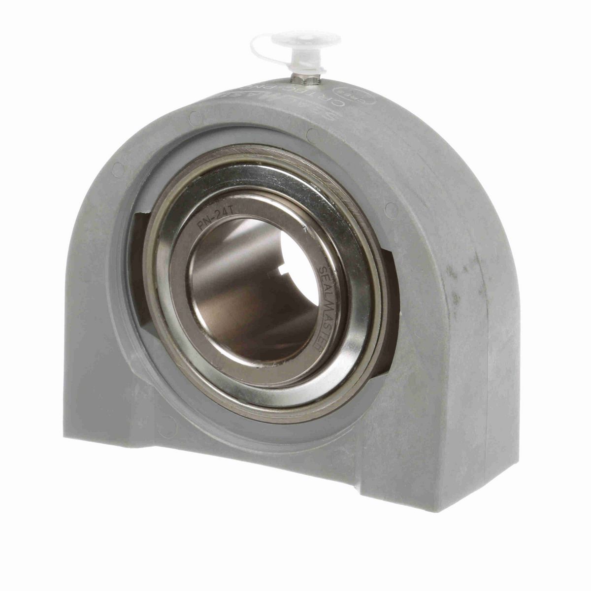 Sealmaster Mounted Composite Tapped Base Pillow Block Ball Bearing - 52100 Bearing Steel, Phosphorus Nickel Coated - Concentric Lock - Corrosion Resistant - CRTBC-PN24T