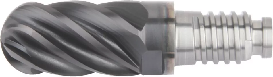 HARVI III Ball Nose - UJBV - Unequal Flute Spacing - Eccentric Relief Kennametal DUO-LOCK - HARVI III - Ball Nose - 6 Flutes - Inch [6072150]