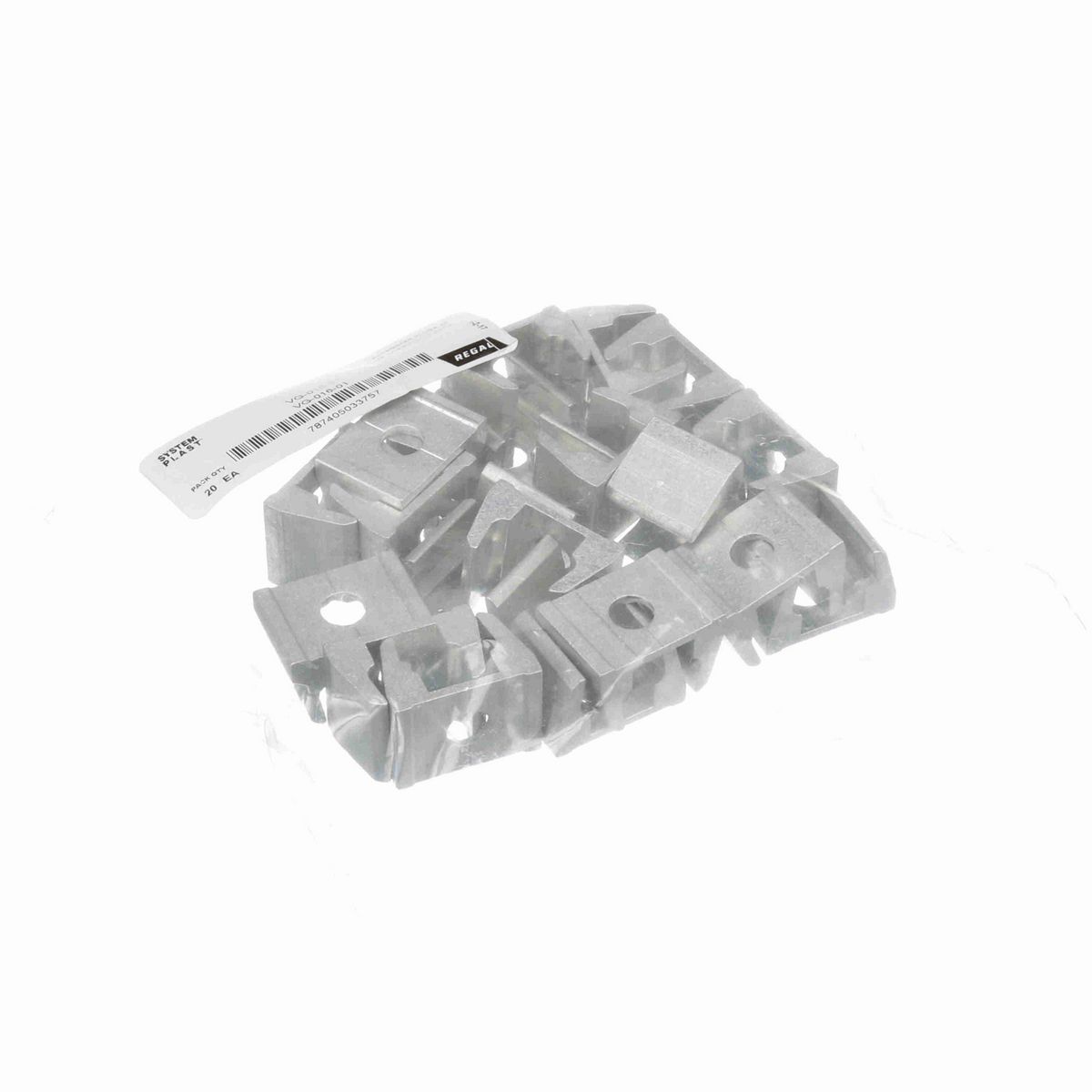 System Plast Single Rail Clip- Aluminum - VG-016-01