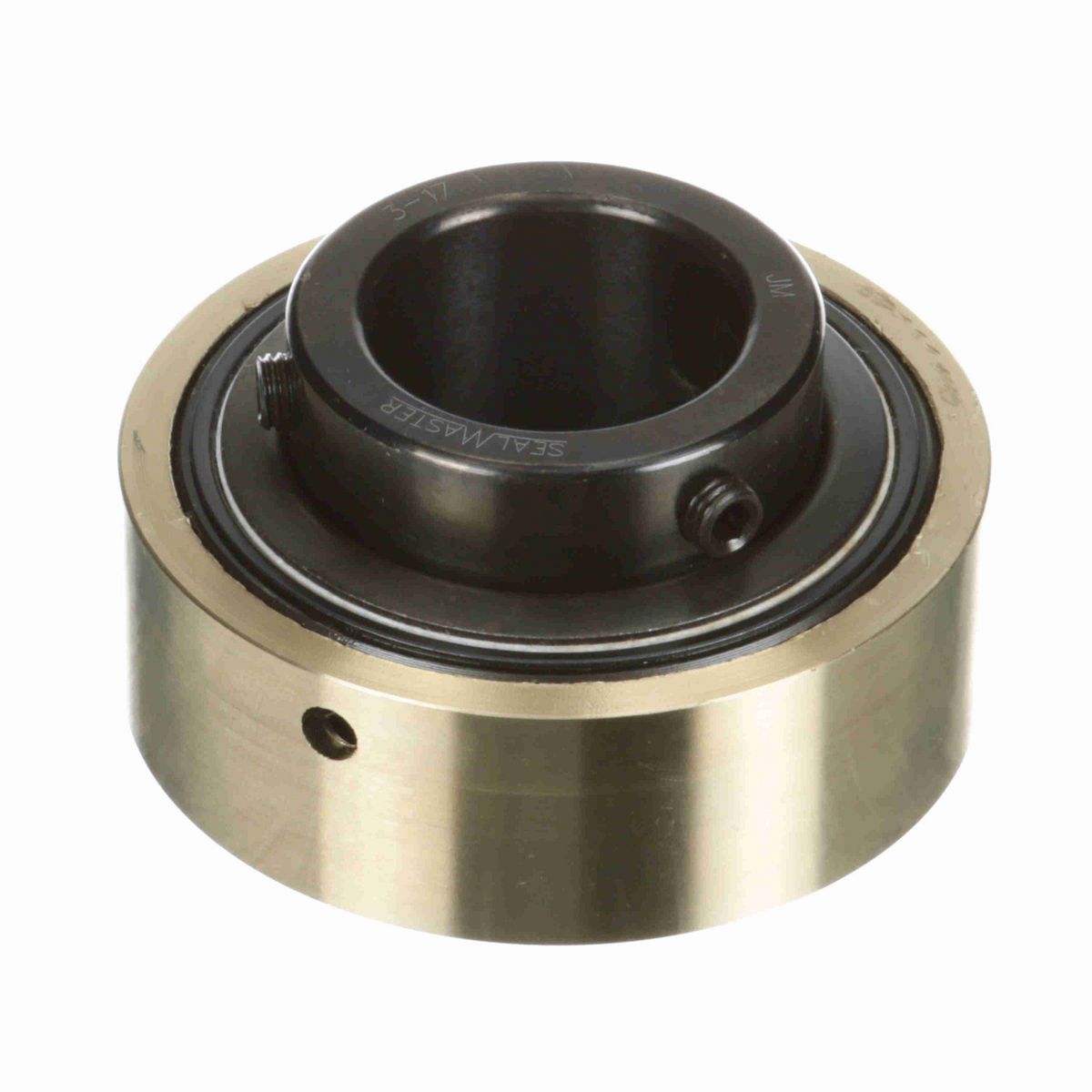 Sealmaster Mounted Insert Only Ball Bearing - 52100 Bearing Steel, Black Oxided - Setscrew Lock - AR-3-17