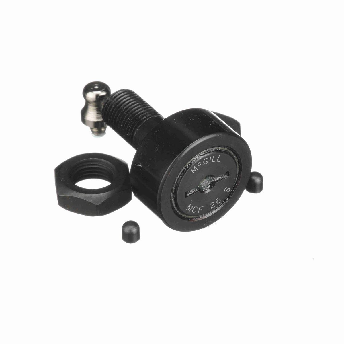 Опорный ролик с цапфой McGill CAMROL MCF 26 S, бочкообразный, с уплотнением, со шлицем под отвёртку, метрический