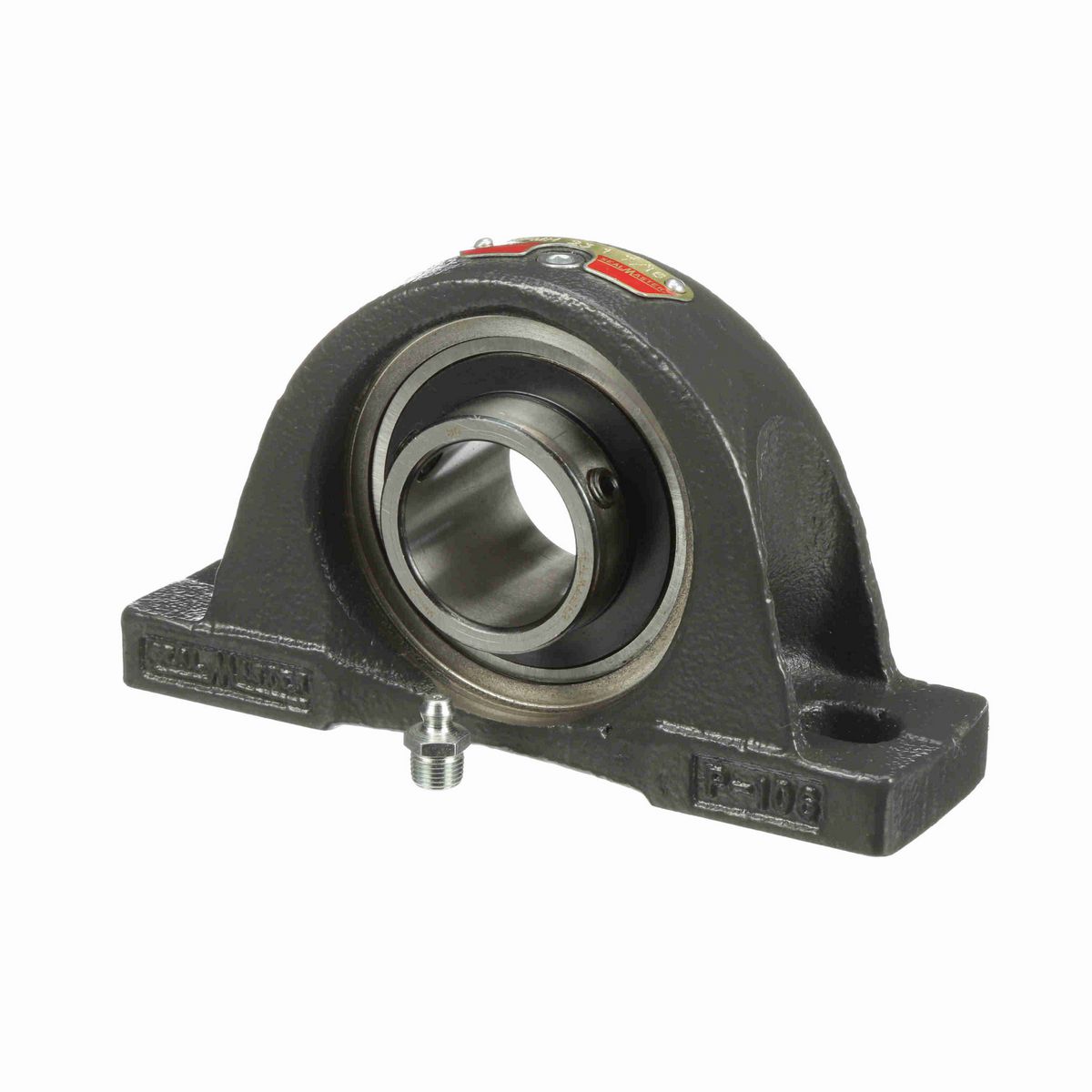 Sealmaster Mounted Cast Iron Two Bolt Pillow Block Ball Bearing - 52100 Bearing Steel, Black Oxided - Setscrew Lock - NPMH-23