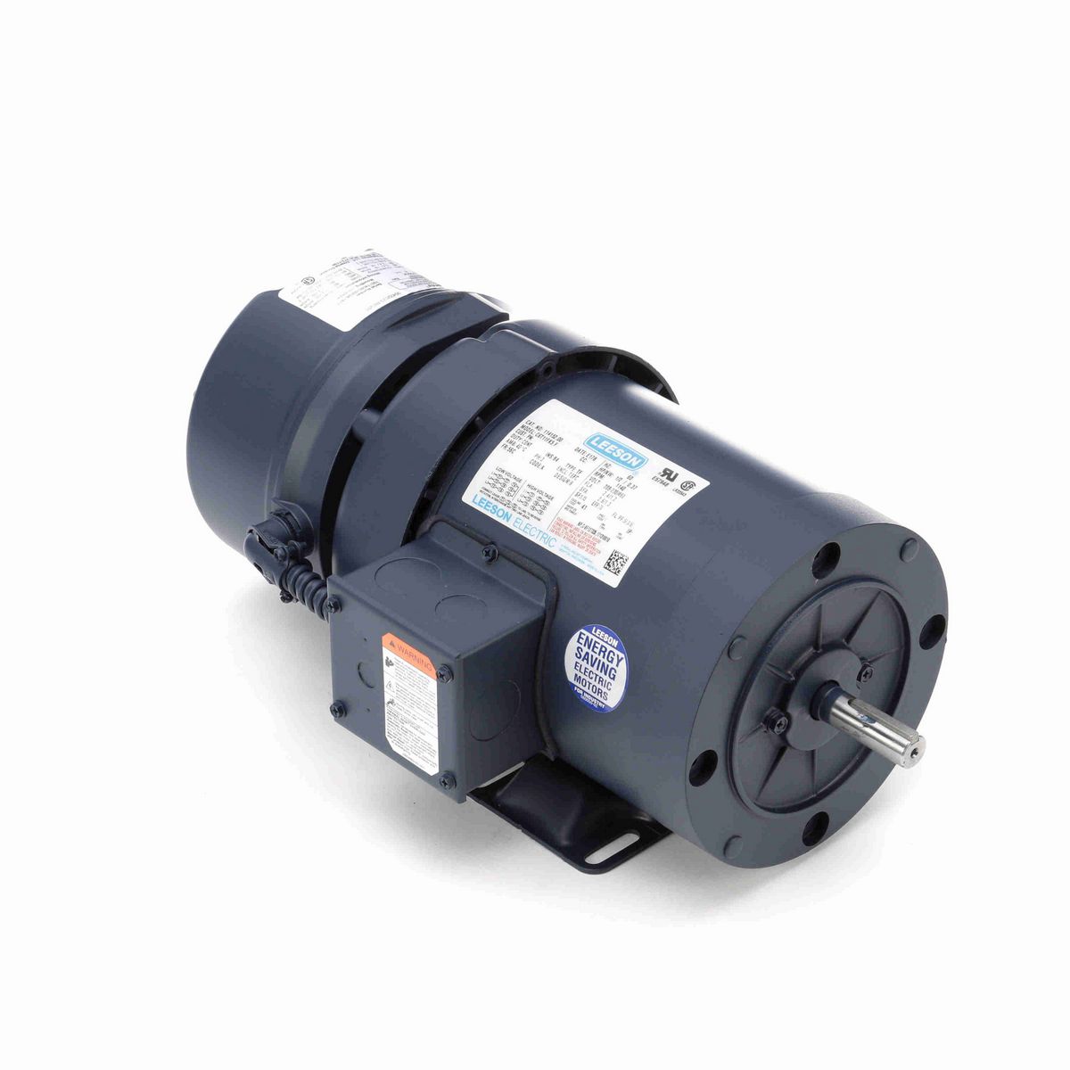 LEESON Brake Motor, 0.50 HP, 3 Ph, 60 Hz, 230/460 V, 1200 RPM, 56C Frame, TEFC - 114152.00