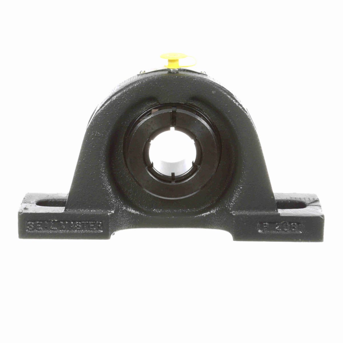 Sealmaster Mounted Cast Iron Two Bolt Pillow Block Ball Bearing - 52100 Bearing Steel, Black Oxided - Concentric Lock - SP-20T