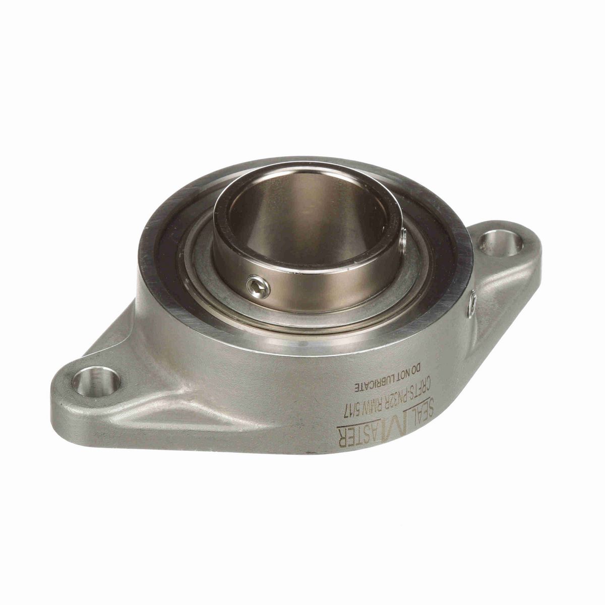 Sealmaster Mounted Stainless Steel Two Bolt Flange Ball Bearing - 52100 Bearing Steel, Phosphorus Nickel Coated - Setscrew Lock - Corrosion Resistant - Reduced Maintenance - Lubed for Life - CRFTS-PN32R RMW