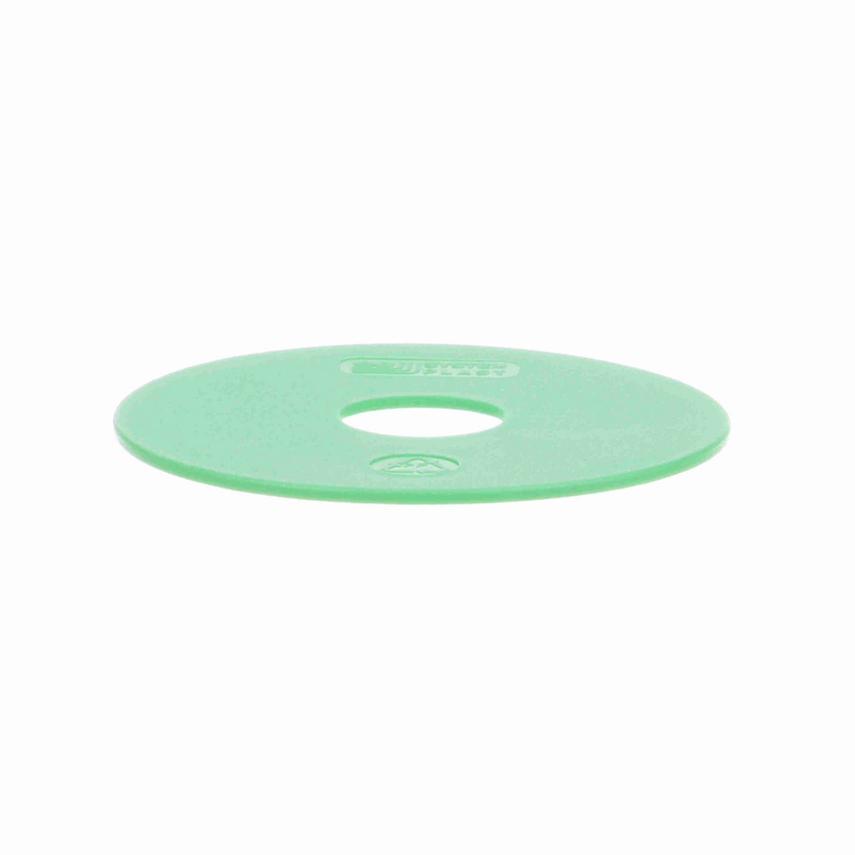System Plast Flange; OD: 70-mm, Shaft Dia: 18-mm, Length: 2-mm, Color: Green - F-70B18ML2-PPG