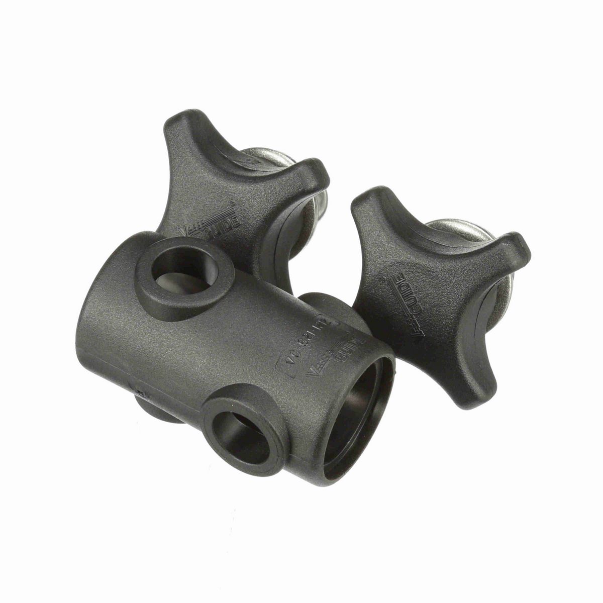 System Plast Cross Block for 1/2-in round x 1/2-in round w/ 2 Knobs - VG-621-12-12