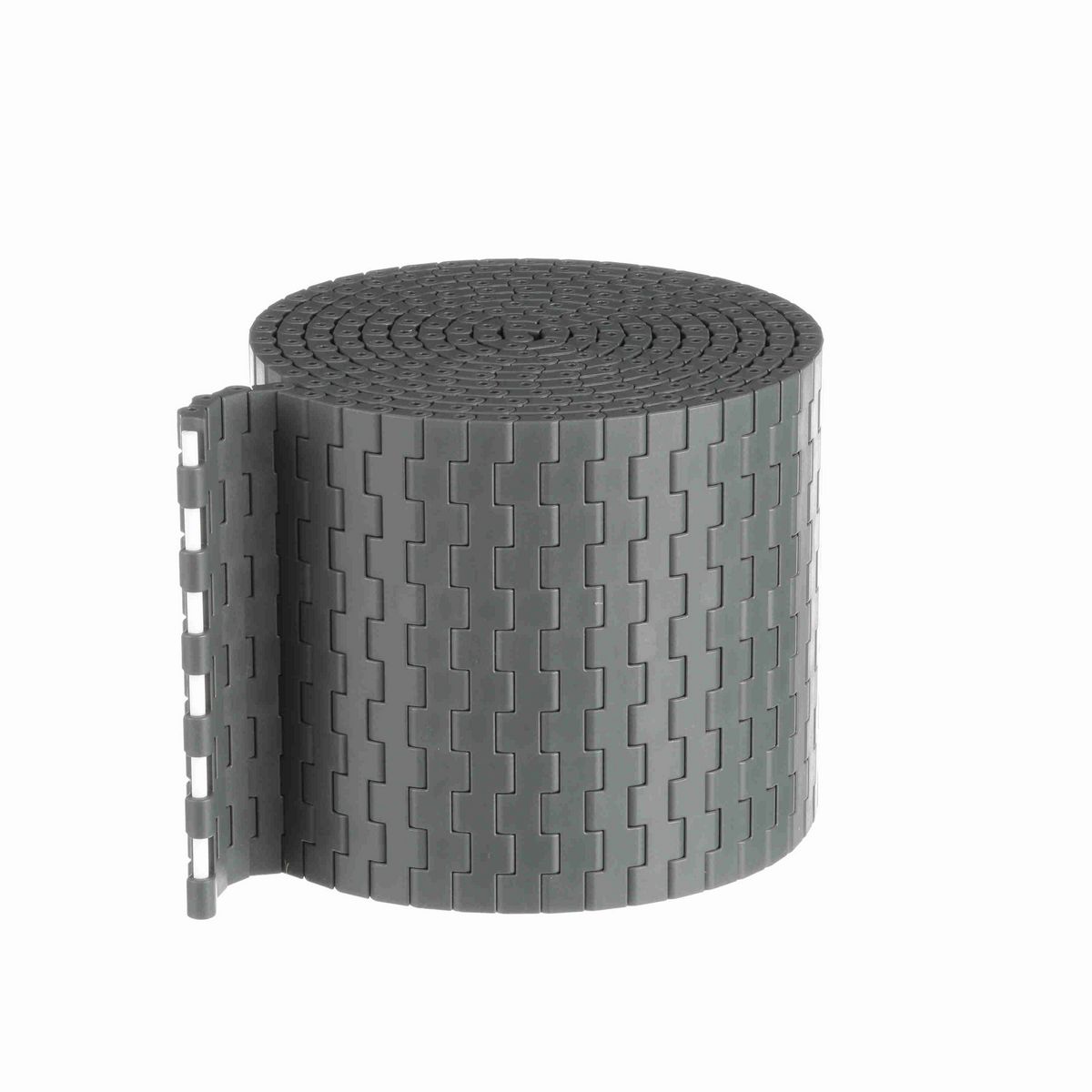 System Plast 2121FT Straight Running Solid Top, Material: Gray Low Friction, Width: 6in, Pitch: 0.5in - LFG2121FT-K600