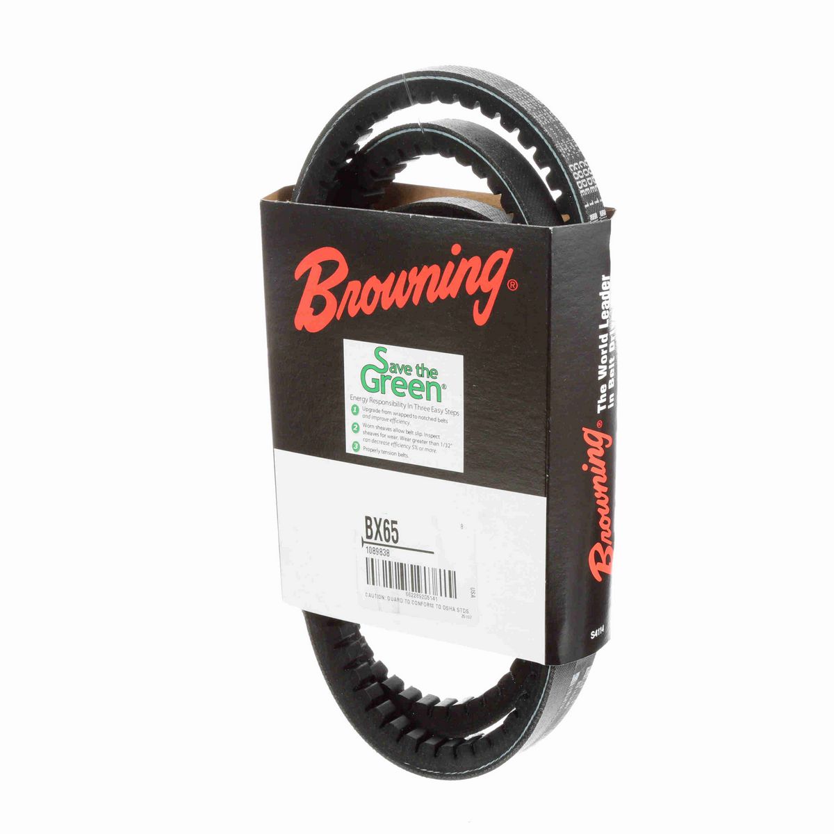 Browning EPDM Notched Belt 98% Efficient - BX65