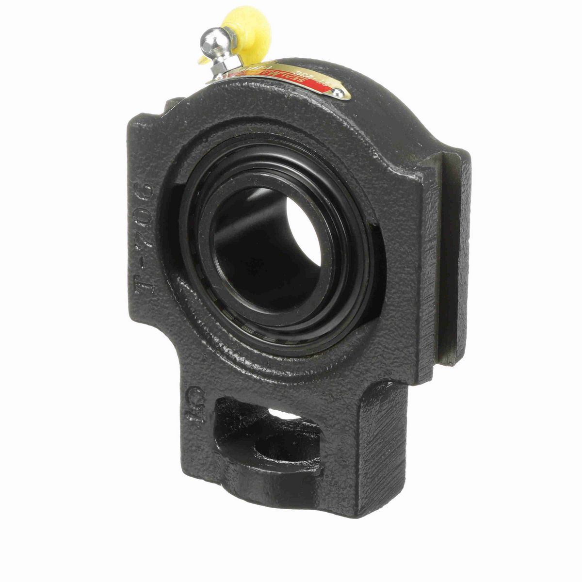 Sealmaster Mounted Cast Iron Wide Slot Take Up Ball Bearing - 52100 Bearing Steel, Black Oxided - Setscrew Lock - ST-23C