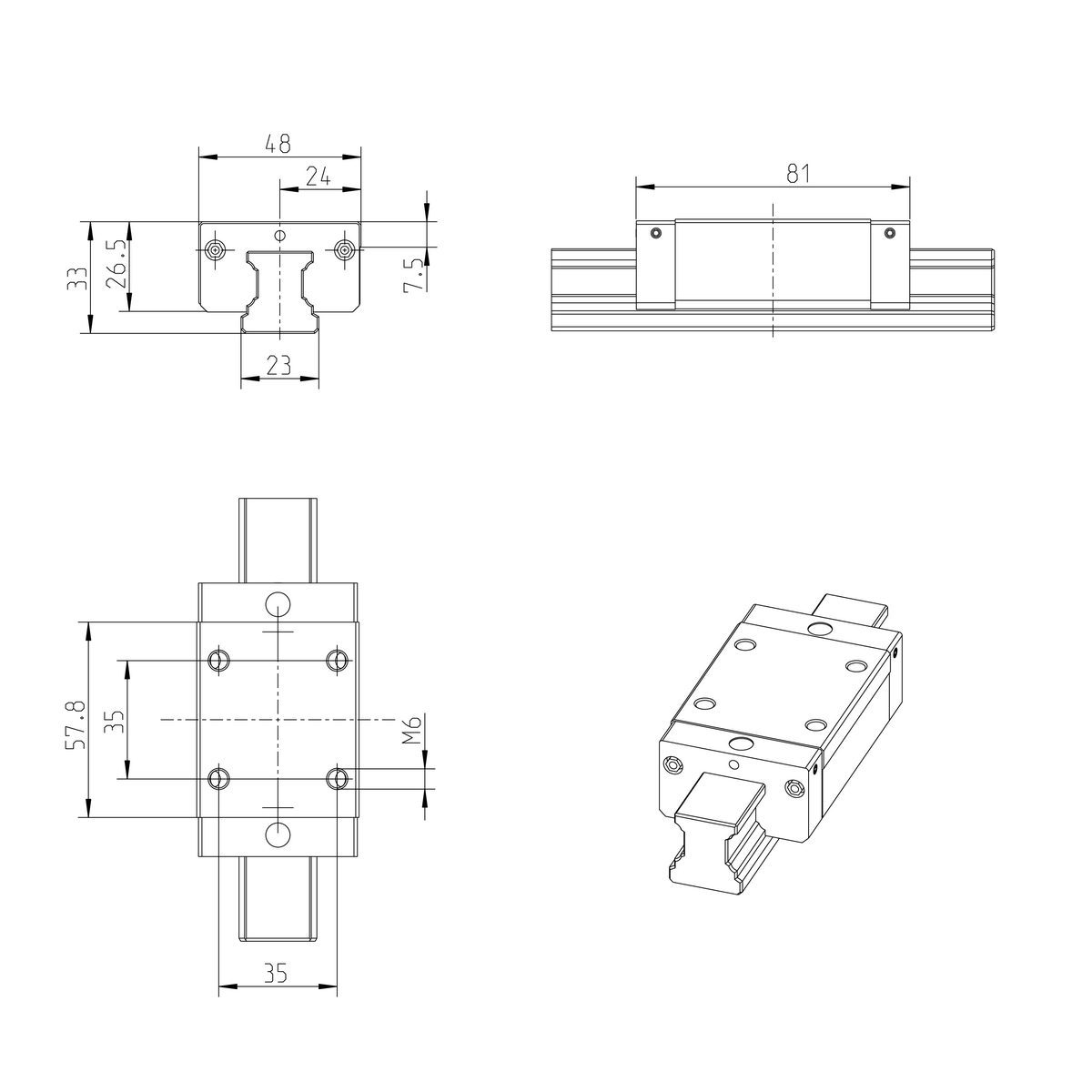 Шариковая каретка устойчивая к коррозии с покрытием Resist CR Bosch Rexroth KWC-025-SNN-C0-H-2 [R169429360]