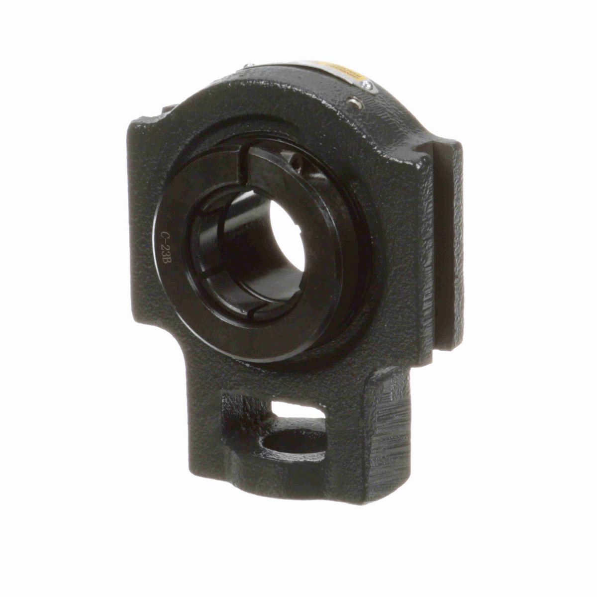 Sealmaster Mounted Cast Iron Wide Slot Take Up Ball Bearing - 52100 Bearing Steel, Black Oxided - Concentric Lock - Reduced Maintenance - Lubed for Life - ST-23T RM