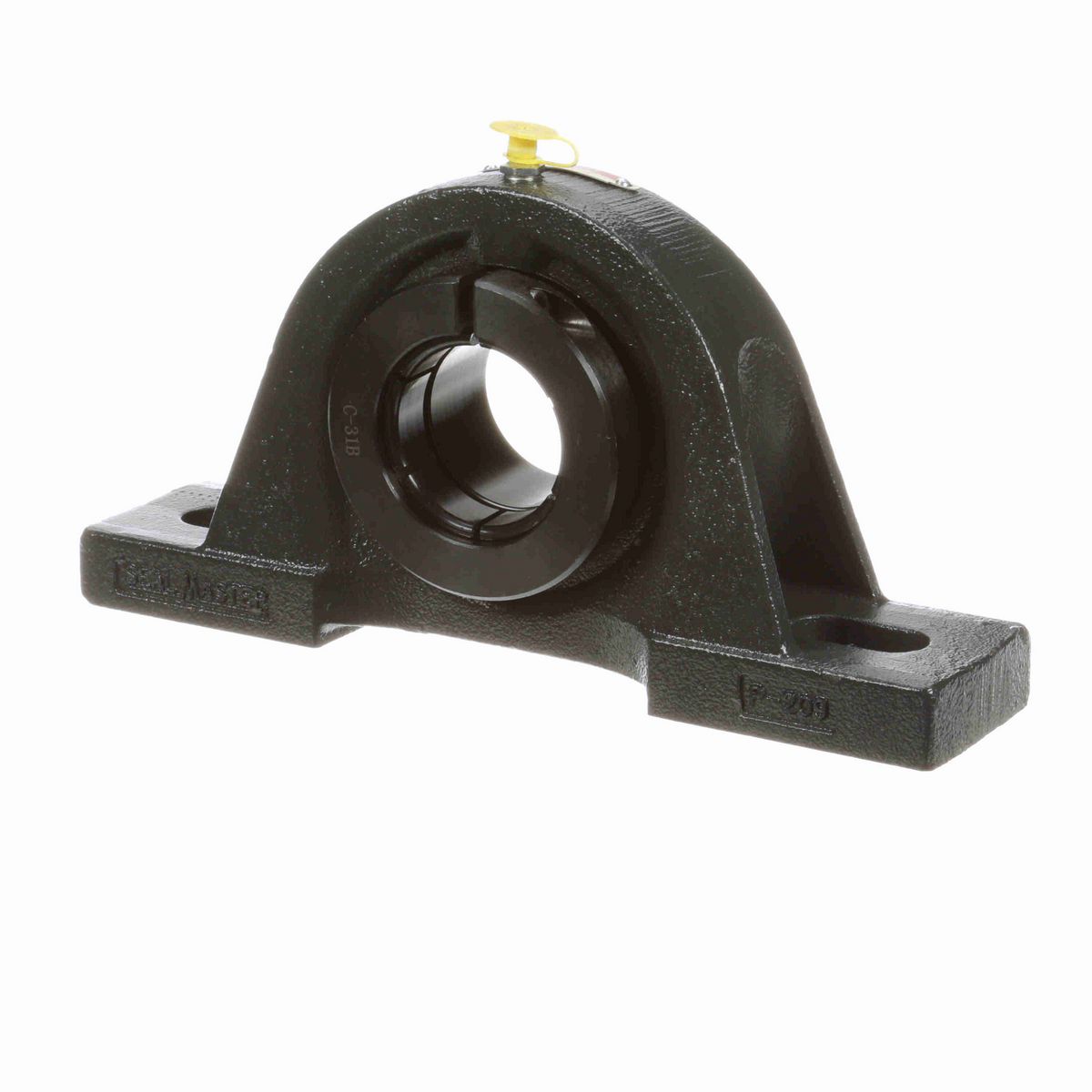 Sealmaster Mounted Cast Iron Two Bolt Pillow Block Ball Bearing - 52100 Bearing Steel, Black Oxided - Concentric Lock - SP-31T