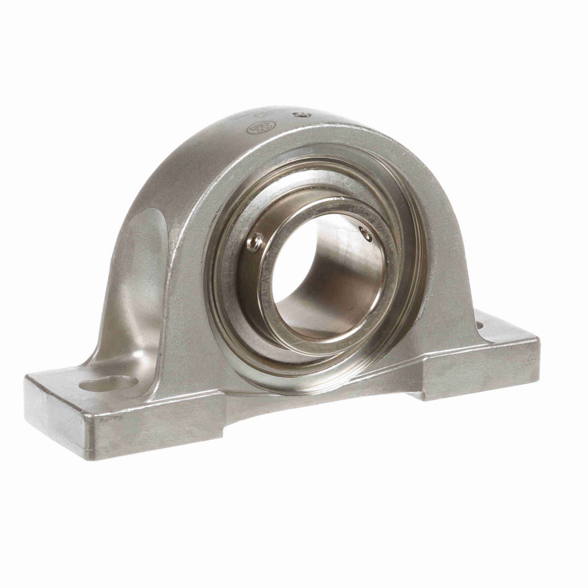 Sealmaster Mounted Stainless Steel Two Bolt Pillow Block Ball Bearing - 52100 Bearing Steel, Phosphorus Nickel Coated - Setscrew Lock - Corrosion Resistant - Reduced Maintenance - Lubed for Life - CRPS-PN209 RMW