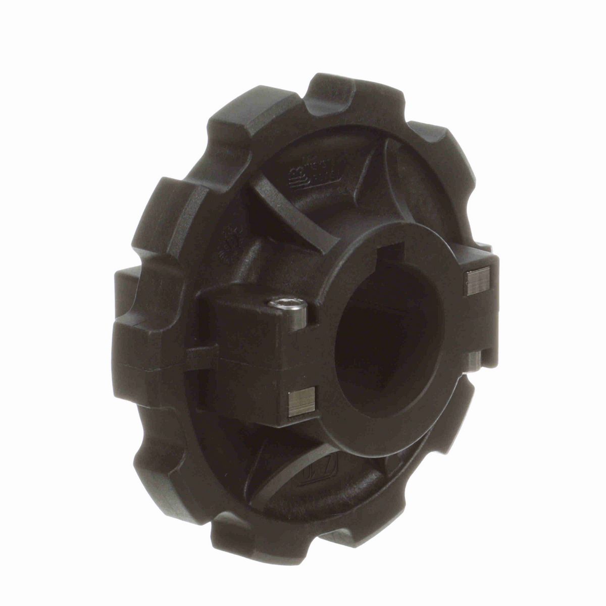 System Plast 880 Series Split Molded Sprocket with 10 Teeth, a 1-1/2in Round Shaft-Ready Bore and Setscrew - 880-10R1.5-DS-SS