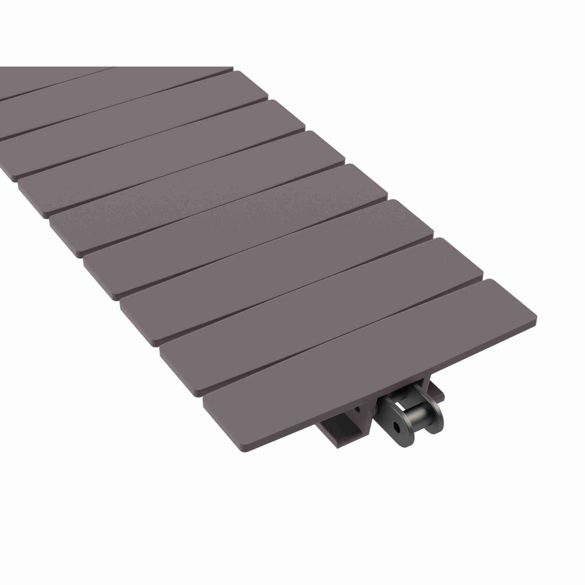 Rexnord 1873TAB Side-flexing Solid Top, Material: Brown High Performance, Width: 6in, Pitch: 1.5in - 81426343