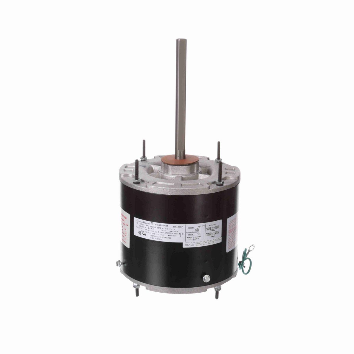 Century PRO-E SERIES® Condenser Fan Motor, 1/3, 1/5 HP, 1 Ph, 60 Hz, 208-230 V, 1075 RPM, 2 Speed, 48 Frame, TEAO - EM3465F