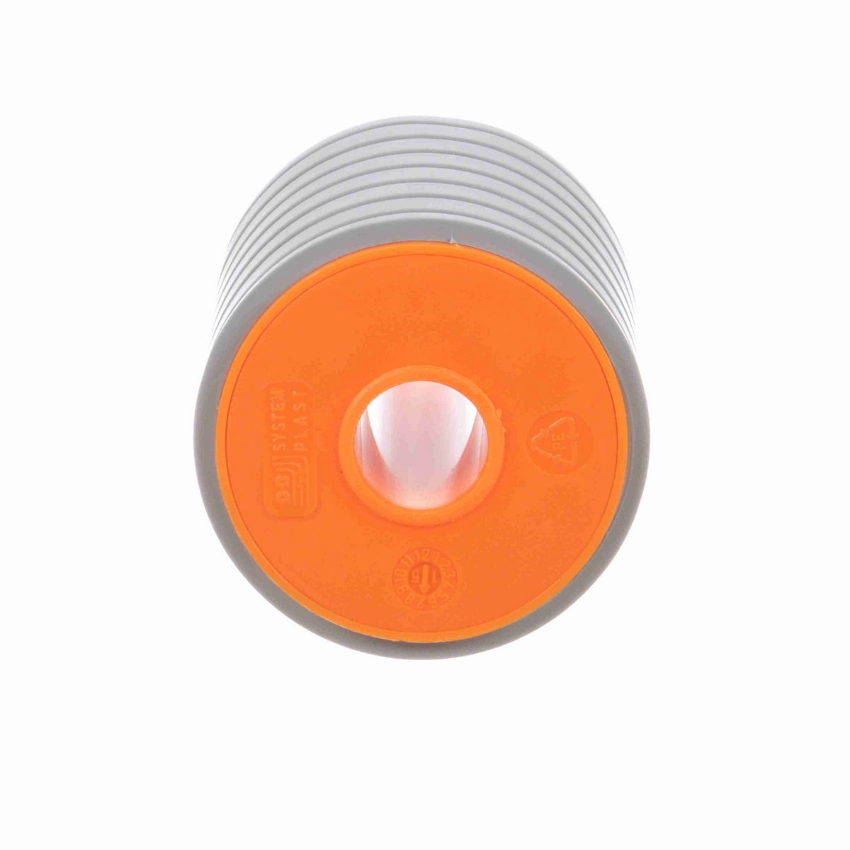 System Plast Return Roller with Rubber; OD: 67-mm, Shaft Dia: -mm, Length: 82.5-mm, Color: Orange - R3B-75-60