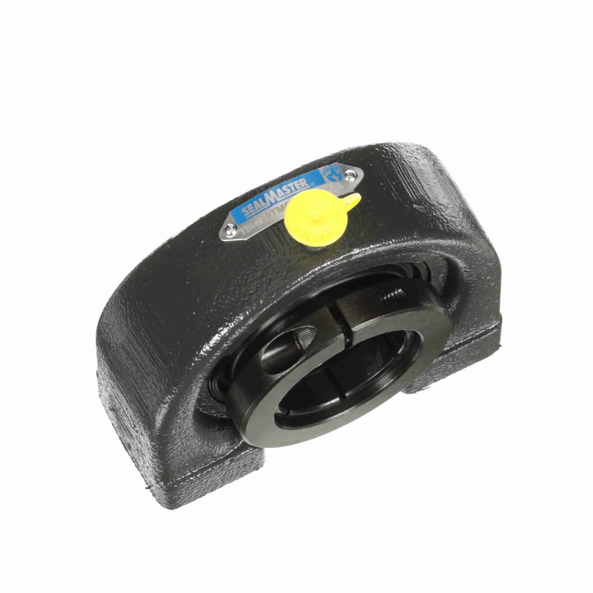 Sealmaster Mounted Cast Iron Tapped Base Pillow Block Ball Bearing - 52100 Bearing Steel, Black Oxided - Concentric Lock - TB-209TMC