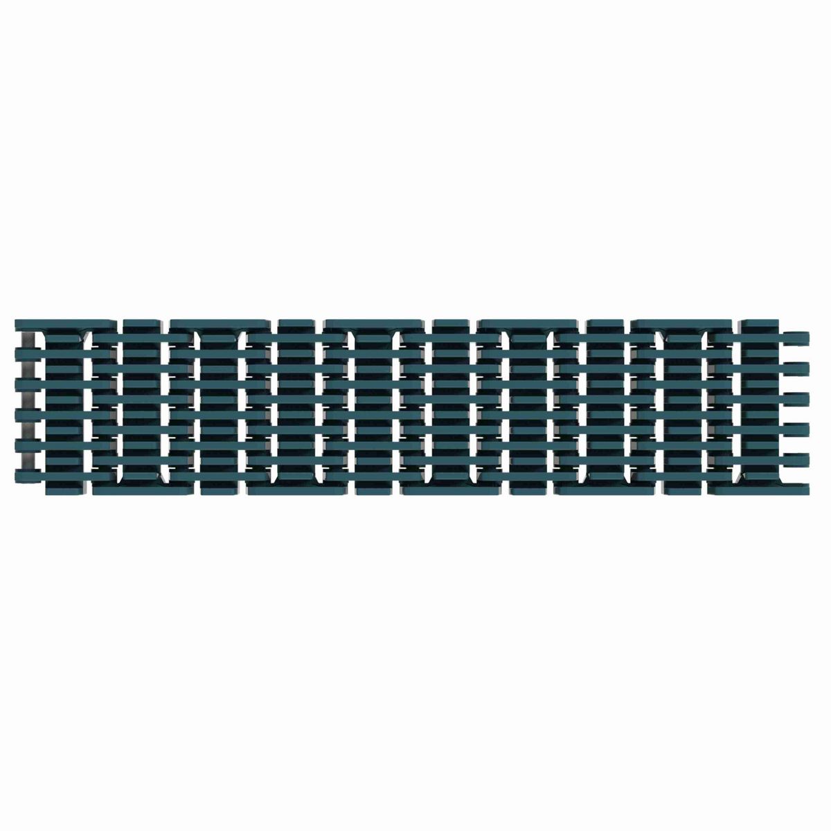 Rexnord 1000RRR Straight Running Raised Rib Rail Track, Material: Green Low Friction Acetal, Width: 58mm, Pitch: 1in - 871.00.02