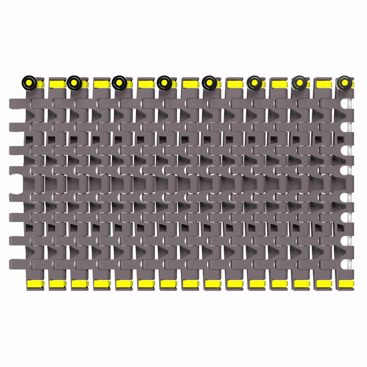 Rexnord 7956B Side-flexing Flush Grid, Material: Brown High Performance, Width: 12in, Pitch: 1.25in - 81450671