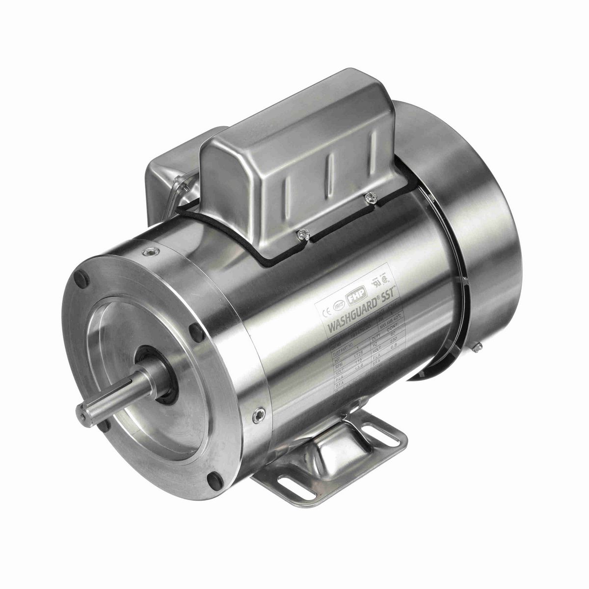 LEESON SST Duck™ General Purpose Motor, 1 HP, 1 Ph, 60 Hz, 115/230 V, 1800 RPM, 56C Frame, TEFC - 191479.00