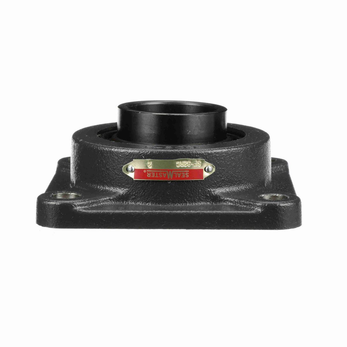 Sealmaster Mounted Cast Iron Four Bolt Flange Ball Bearing - 52100 Bearing Steel, Black Oxided - Setscrew Lock - SF-32RC